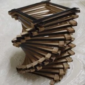 Handmade Bamboo pen stand (helix shape)