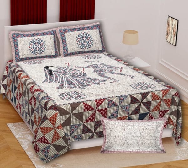 Sanganeri Handblock Bedcover