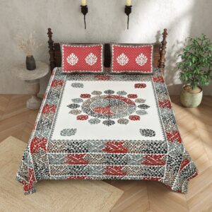 Sanganeri Handblock King Bedcover