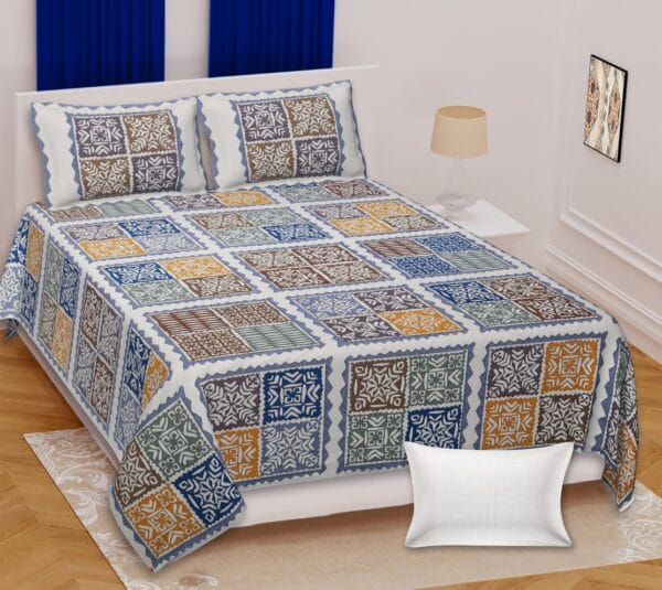 Sanganeri Handblock King Bedcover