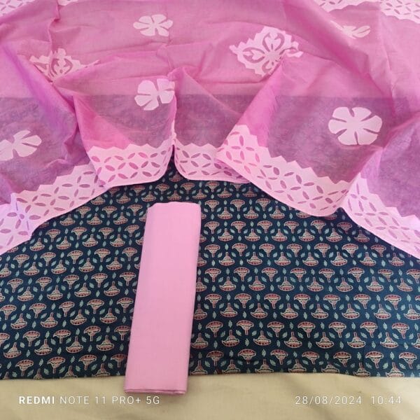 Handblock Applique suit