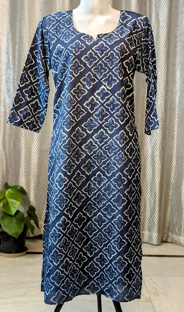 Handblock Indigo Kurta