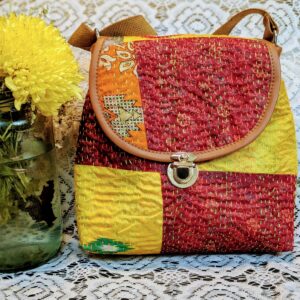 Handmade Kantha stitch sling bag