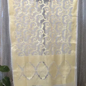 Banarasi Kora Silk Dupatta (Natural Jaal) | Save 40%