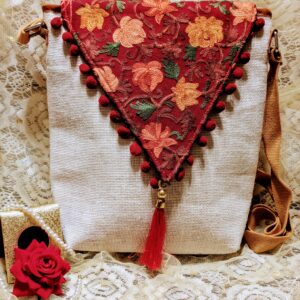 Handmade jute sling bag