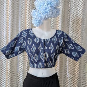 Indigo Handblock Cotton Blouse