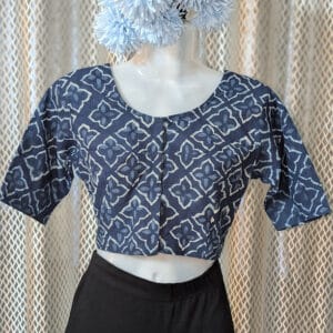 Indigo Handblock Cotton Blouse