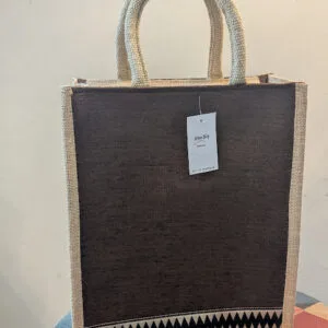 Handmade Jute lunch Bag (Brown Velvet) | Save >40 % (Copy)