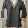 Handblock Kalamkari Border Cotton Top