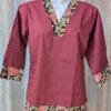 Handblock Kalamkari Border Cotton Top