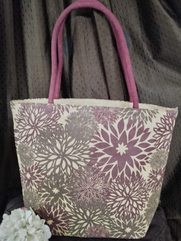Handmade Canvas shopping bag/ shoulder bag
