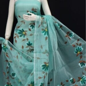 Kota Doriya Hand Painted Unstitched Suit