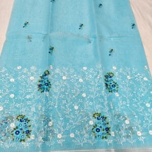 Embroidered Kota Doriya Saree