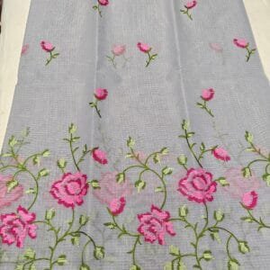 Embroidered Kota Doriya Saree