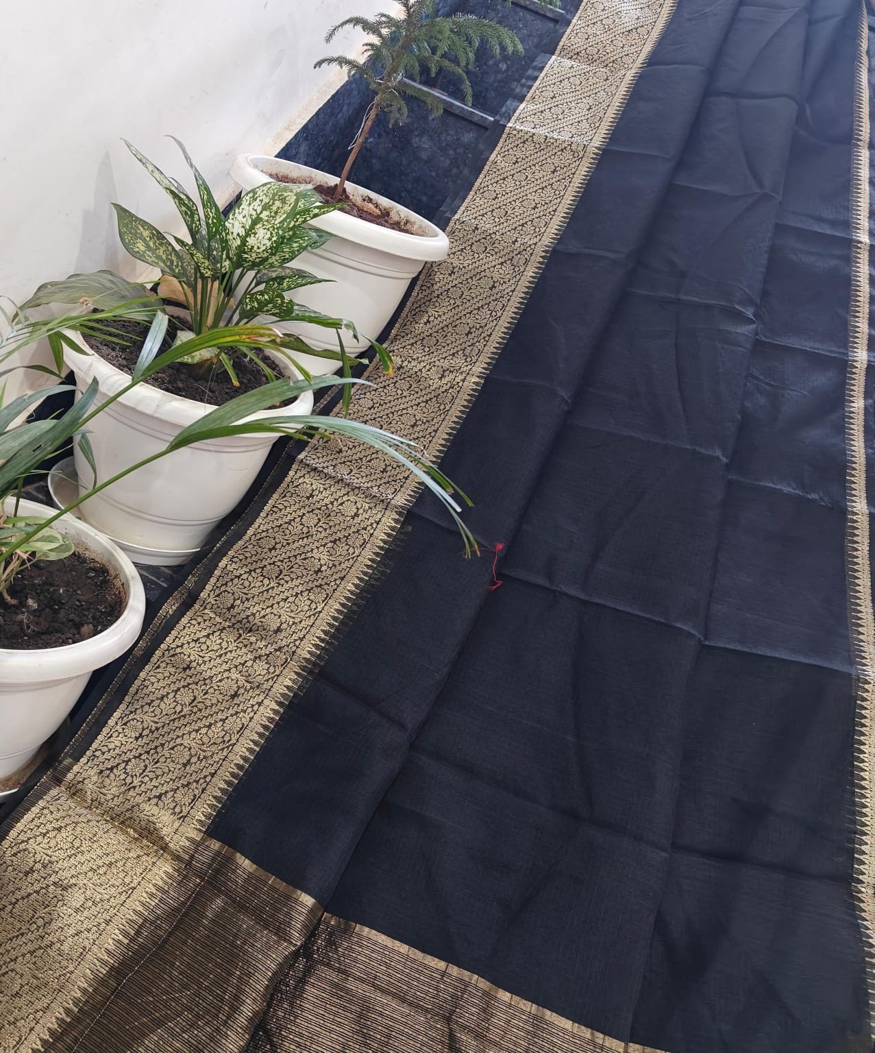 KD80zari border black Kota Doriya Saree