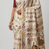 Handcrafted Bengal Kantha Stitch Saree in Bangalore Silk