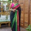 Black cotton saree
