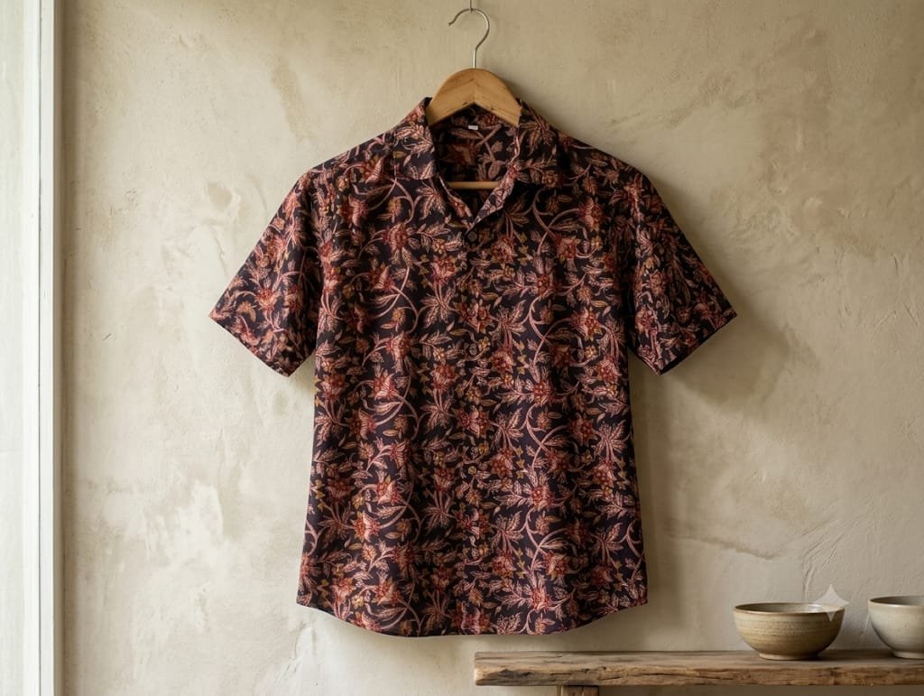 Kalamkari Handblock cotton shirt Kalamkari Handblock cotton shirt