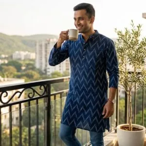 Ikat cotton Long Kurta | Online |Urbanshilp