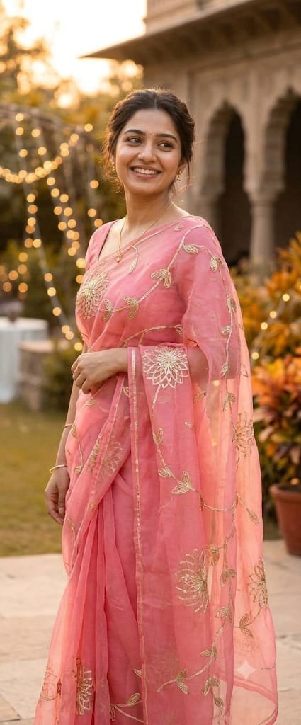 pink shades gotta patti Handcrafted light pink shaded Gota Patti saree from Rajasthan, Urbanshilp